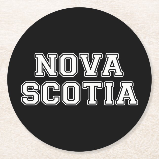 Nova Scotia Runder Pappuntersetzer (Vorderseite)