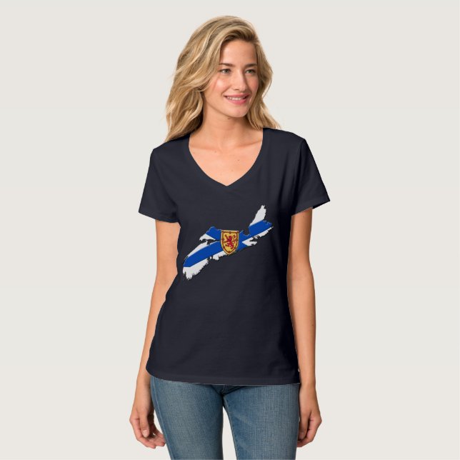 Nova Scotia Shirt Halifax Shirt Nova scotia Karte (Vorderseite Vollansicht)