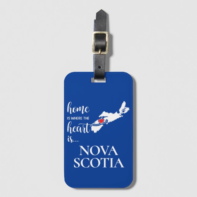 Nova Scotia Zuhause ist der Ort, wo das Herz... Gepäckanhänger (Vorderseite Vertikal)