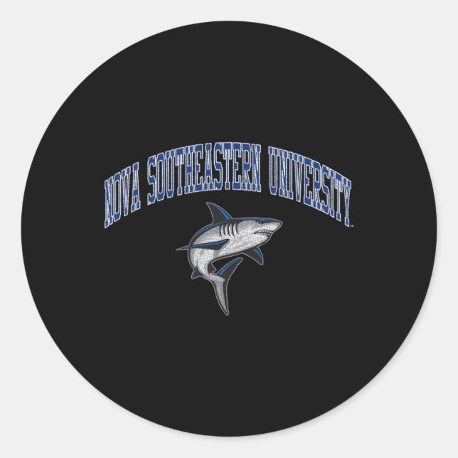 Nova Southeastern Sharks Victory Runder Aufkleber (Vorderseite)