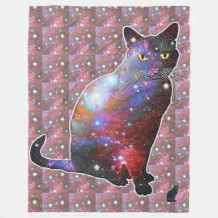 Nova Space in Cat Fleece Blanket