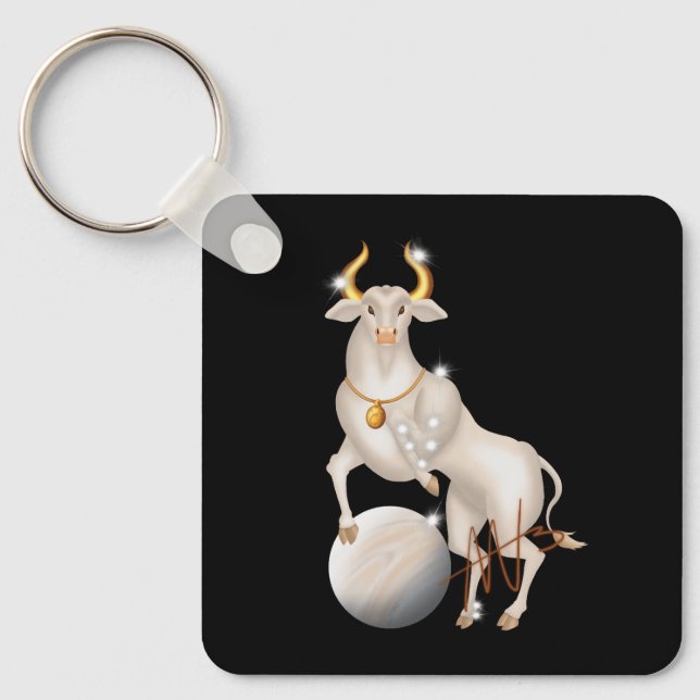 Nova Taurus Venus Zodiac Metal Schlüsselanhänger (Vorderseite)