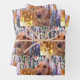 Nova the Golden Retriever - Packpapierblätter Geschenkpapier Set