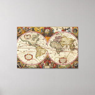 Nova Totius Terrarum Orbis Geographica Leinwanddruck