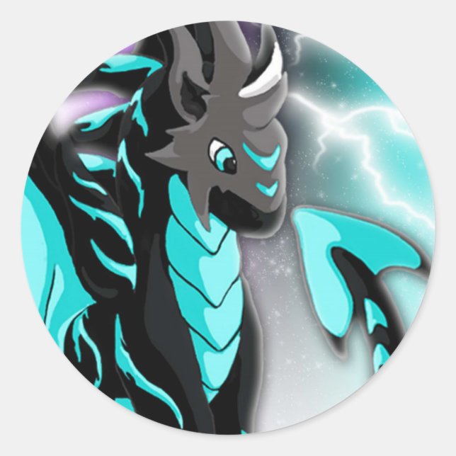 Novastorm Dragon Runder Aufkleber (Vorderseite)