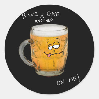 Novelle Biermonster Runder Aufkleber