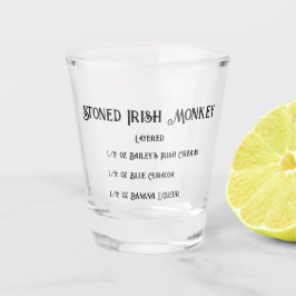 Novelté de singe irlandais lapidé verre de tir