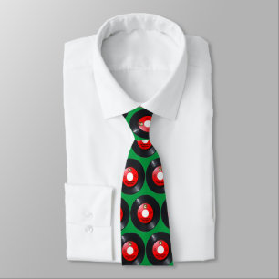 NOVELTY CHRISTMAS NECK TIE, Santa Red 45PM Retro Krawatte