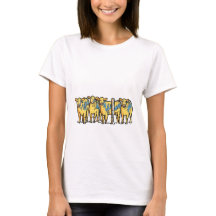 Novelty Cow Graphic Tee Smells Like Money Saying