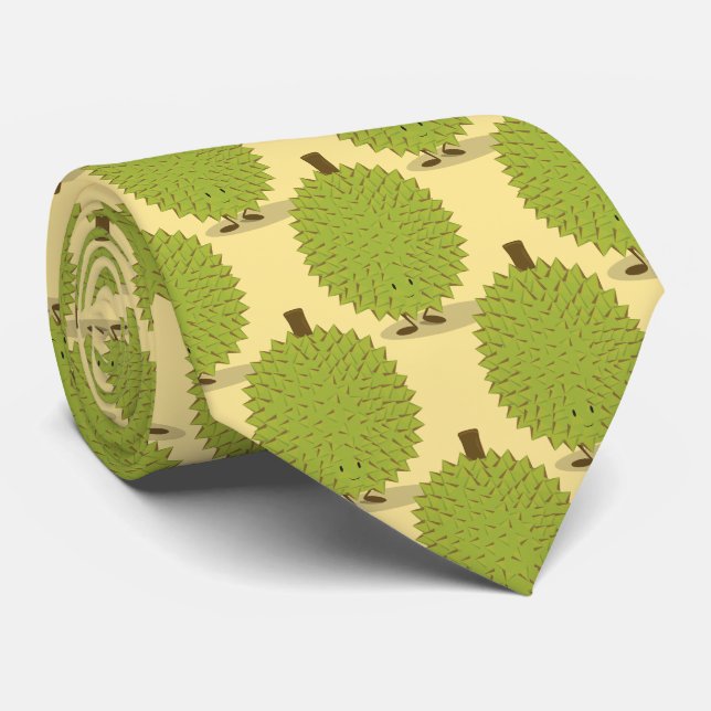 Novelty Durian Frucht Cartoon Food Nacken Krawatte (Gerollt)