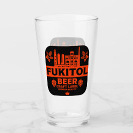 Novelty Funny Beer Label Glas