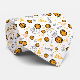 Novelty Golden Basketball Team Cravate