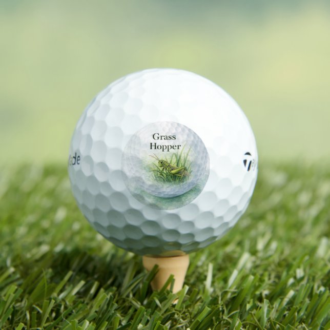 Novelty Golf Ball | Grass Hopper Fun Golf Gift (Insitu T-Shirt)