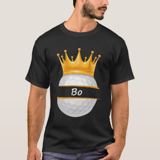 Novelty Golf Personalisiert Name Bo Sports Vater T-Shirt