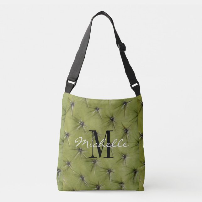 Novelty green cactus imprimer personnalisé sac de  (Devant)