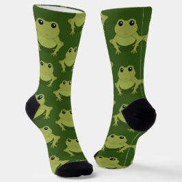 Novelty Green Frog Socken