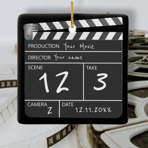 Novelty Personalisiert Custom Movie Clapperboard Keramikornament