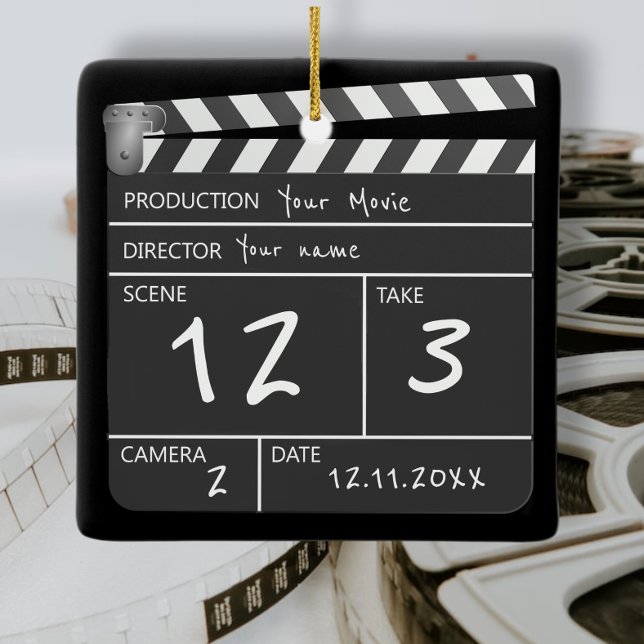 Novelty Personalisiert Custom Movie Clapperboard Keramikornament (Von Creator hochgeladen)