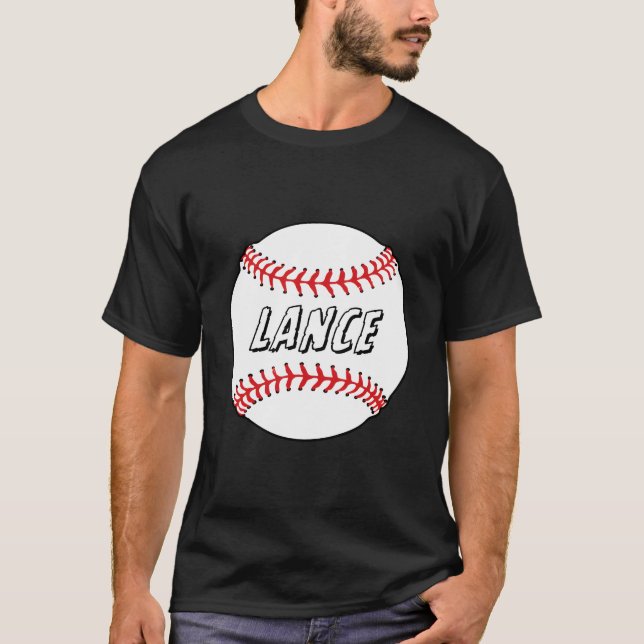 Novelty Personalized Name Lance Sports Celebration T-Shirt (Vorderseite)