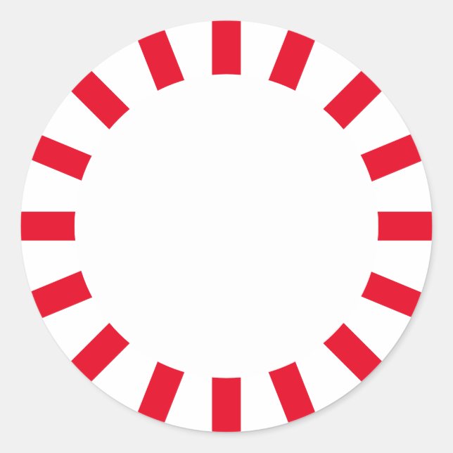Novelty Red and White Peppermint Candy Runder Aufkleber (Vorderseite)