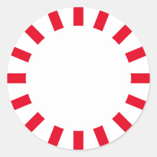 Novelty Red and White Peppermint Candy Runder Aufkleber