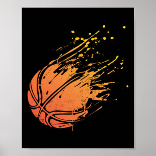 Novelty Silhouette Basketball Geschenk Grafik für Poster