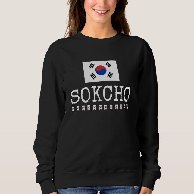 Novelty Sokcho City Südkorea Reisewoche Sweatshirt (Vorderseite)