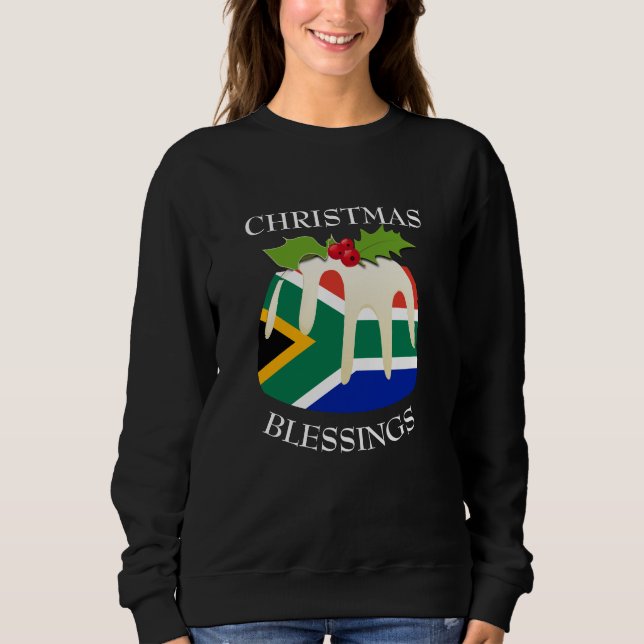 Novelty SÜDAFRICA Weihnachts-Pudding Sweatshirt (Vorderseite)