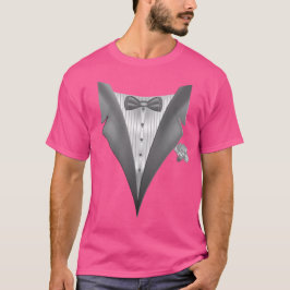 Novelty Tuxedo Tux Print T-Shirt
