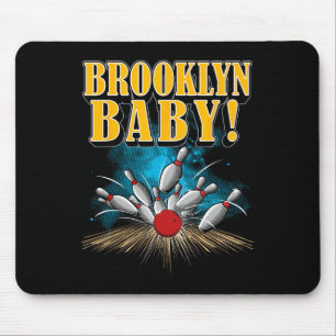 Novelty Zehn Button Brooklyn Baby Funny Bowler und Mousepad