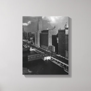 November 1939:  Die Stadt von Chicago Leinwanddruck
