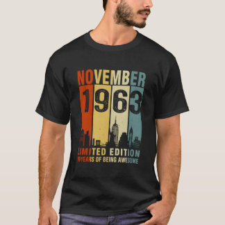 November 1963 60 Years Of Being Awesome T-Shirt