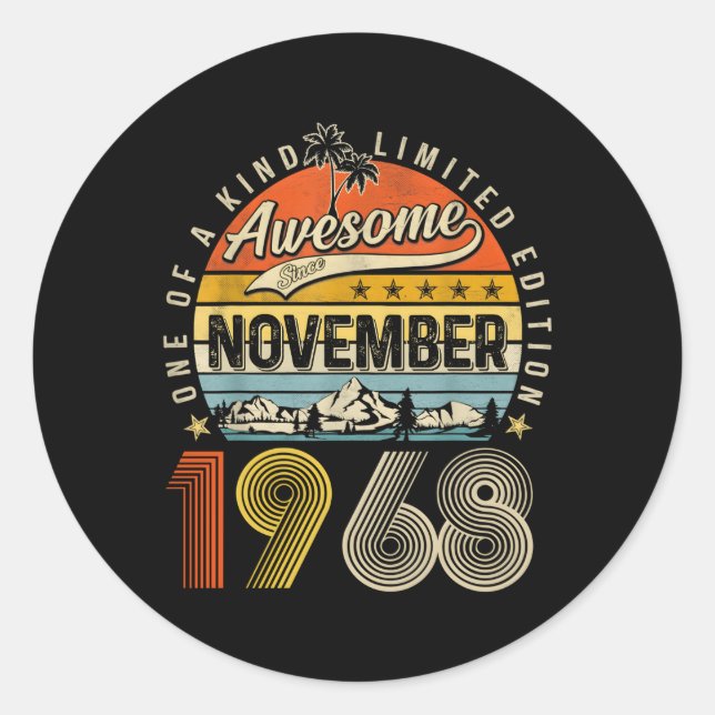 November 1968 55. 55 runder aufkleber (Vorderseite)