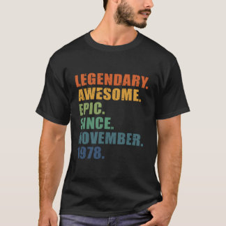 November 1978 45 Jahre Männer Frauen 45. Jahrestag T-Shirt