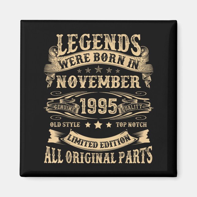 November 1995 30 Year Old Bday For Men 30th Birthd Magnet (Vorne)