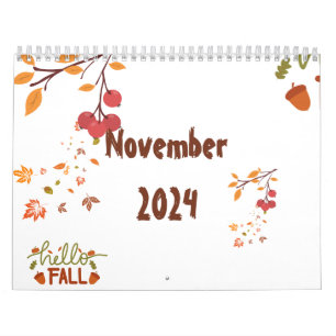 November 2024 1 Monat Herbstkalender Kalender