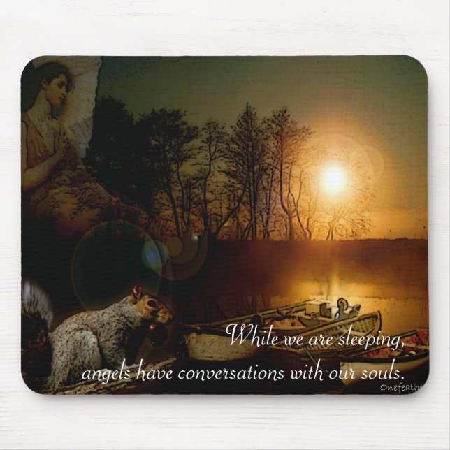 November-Abends-Engel Mousepad (Vorne)