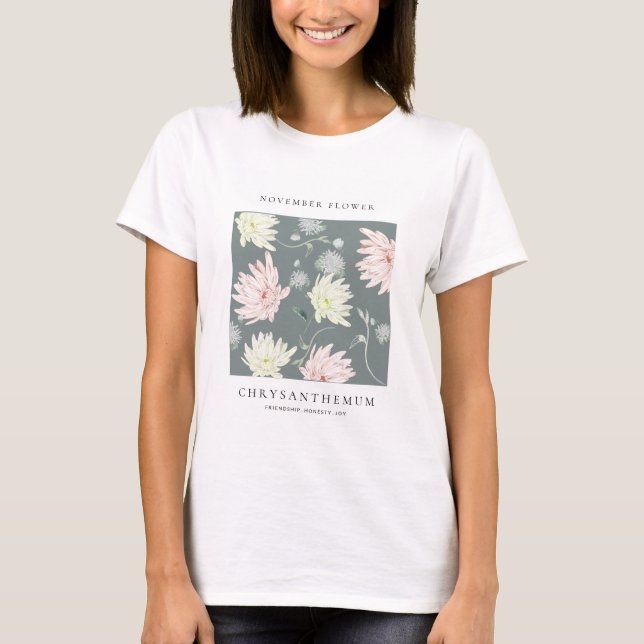 November Birth Month Flower T-Shirt (Vorderseite)