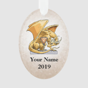 November - Birthstone Dragon - Topaz Ornament
