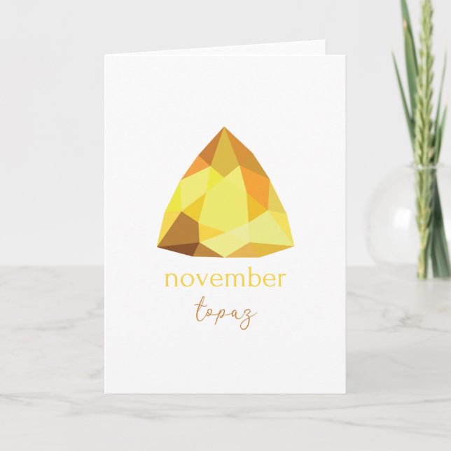 November Birthstone Topaz Karte (Vorderseite)