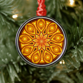 November Birthstone Topaz Mandala Ornament Aus Metall