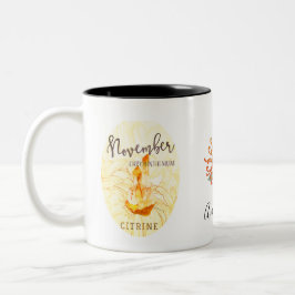 November Birthstone und Blume Kaffee Tasse
