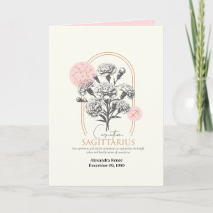 November bis Dezember Geburtstag Blume Custom Gebu Karte