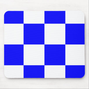 NOVEMBER Blue White Checked Square Mousepad