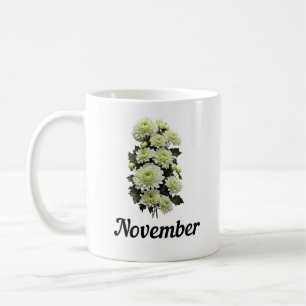 November Blume Tasse, Geburtstag Blume Tasse