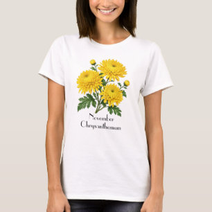 November Chrysanthemen Blumen T-Shirt