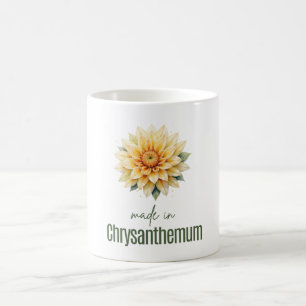 November Chrysanthemen-Blumen-Tasse Kaffeetasse