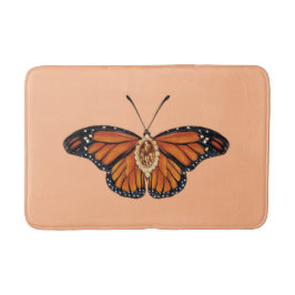 November Citrine Monarch Butterfly Design Badematte