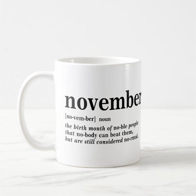 November - Definition Kaffeetasse (Links)