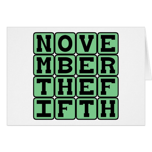 November Der 5. Typ Fawkes Day (Vorderseite (Horizontal))